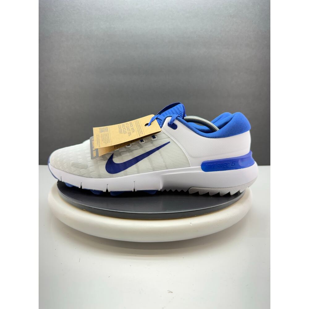 Nike Free Golf White Royal Blue Mens Size 12.5 Wide Sneaker Shoes FQ7875-400 NEW